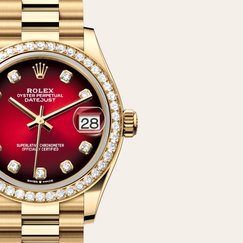 Rolex Datejust 31 18 kt yellow gold, M278288RBR-0041